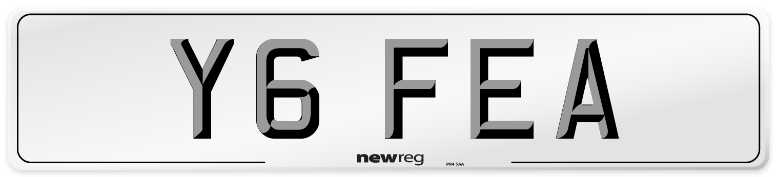 Y6 FEA Front Number Plate