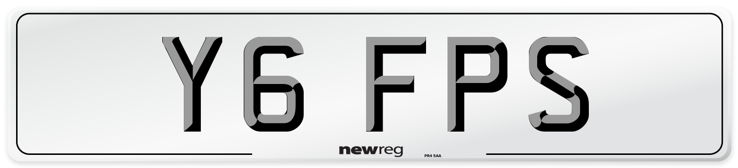 Y6 FPS Front Number Plate