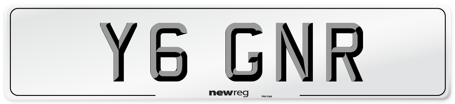 Y6 GNR Front Number Plate