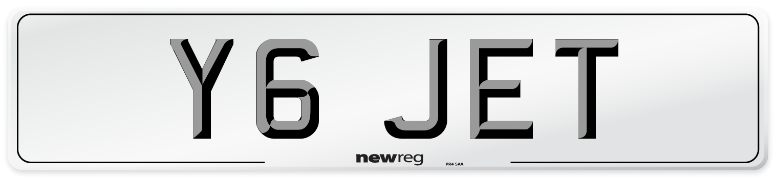 Y6 JET Front Number Plate