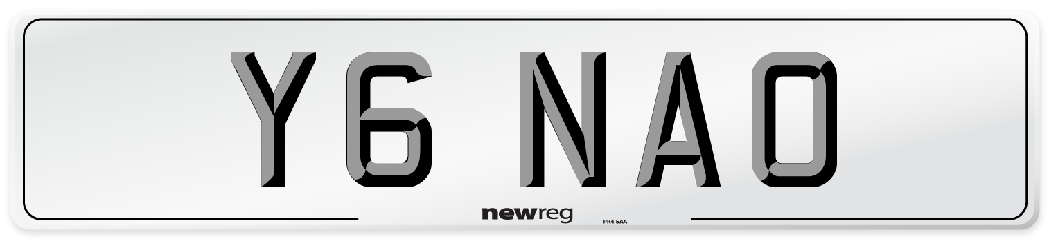 Y6 NAO Front Number Plate