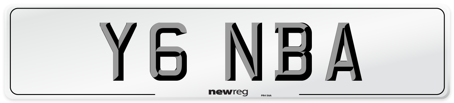 Y6 NBA Front Number Plate