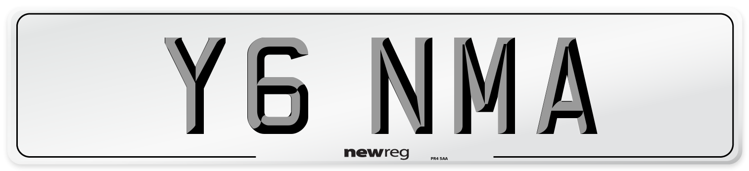 Y6 NMA Front Number Plate