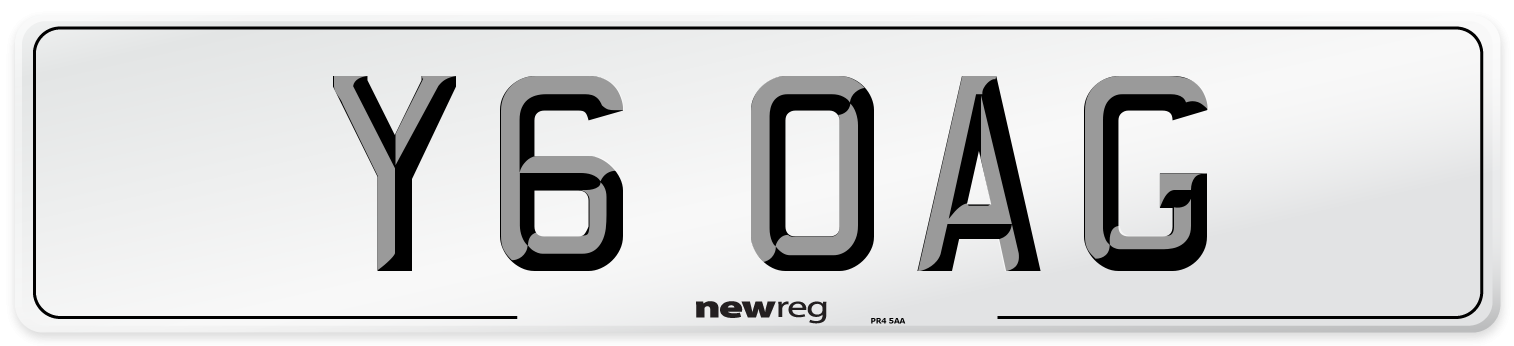 Y6 OAG Front Number Plate