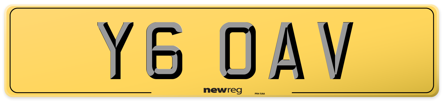 Y6 OAV Rear Number Plate