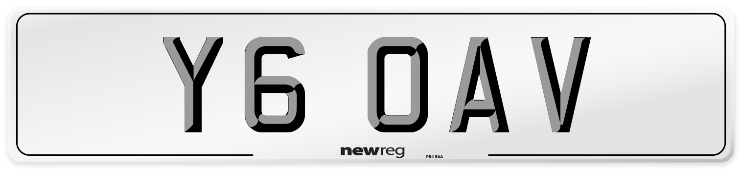Y6 OAV Front Number Plate