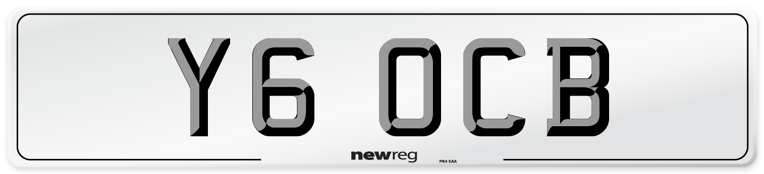 Y6 OCB Front Number Plate