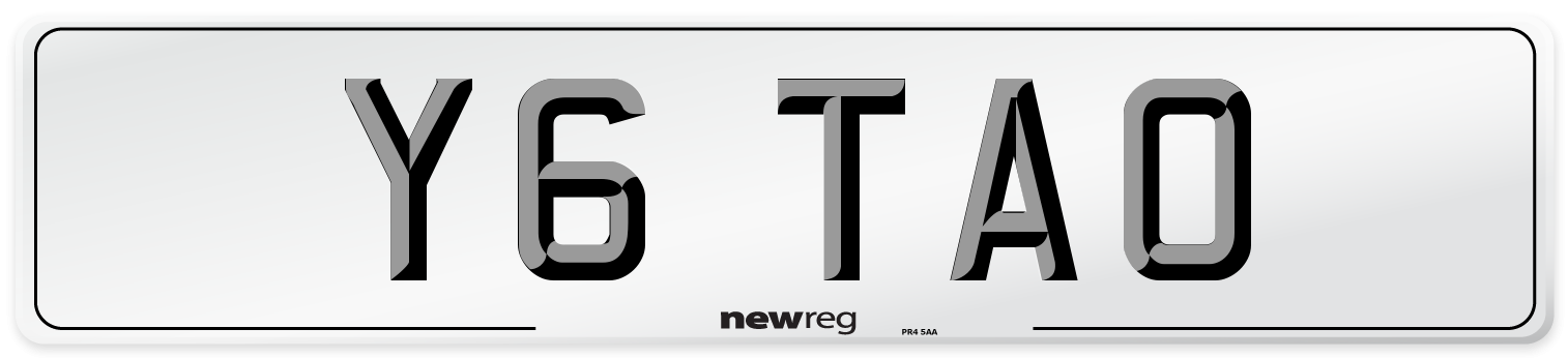 Y6 TAO Front Number Plate
