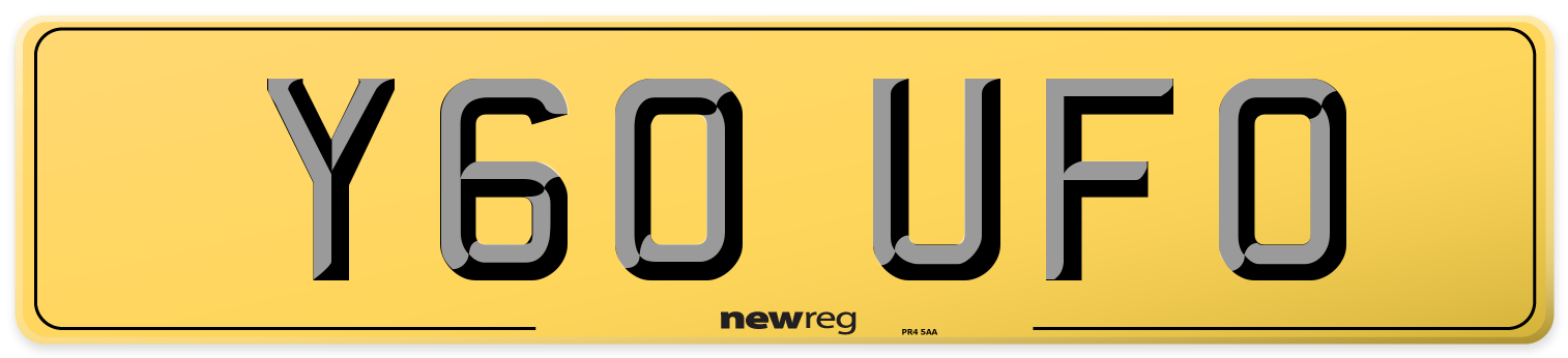 Y60 UFO Rear Number Plate