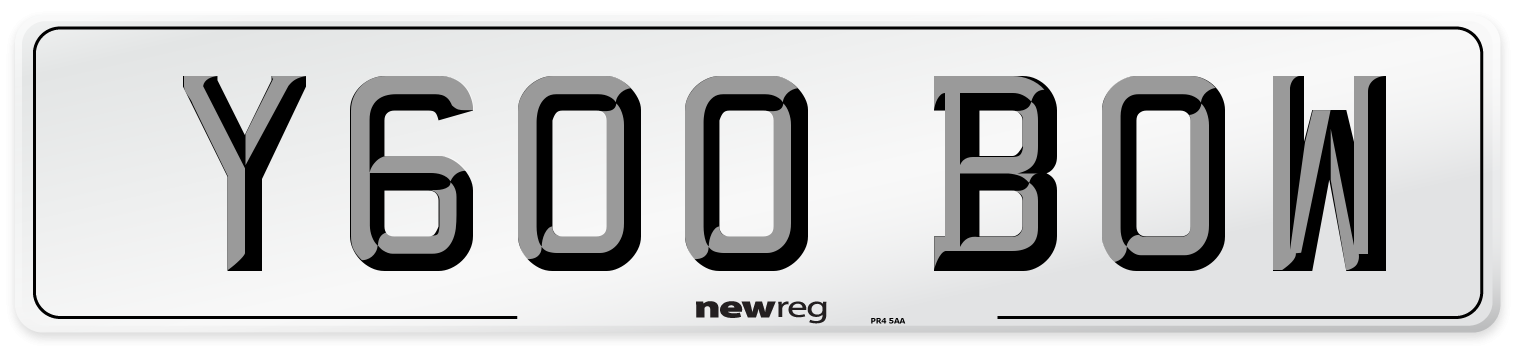 Y600 BOW Front Number Plate