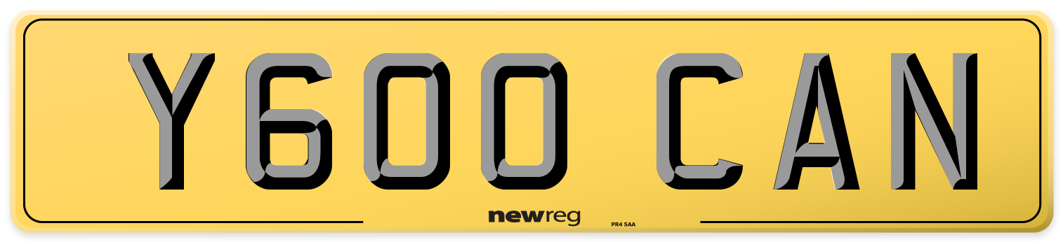 Y600 CAN Rear Number Plate
