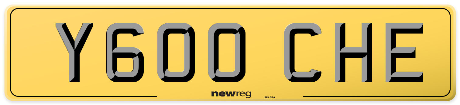 Y600 CHE Rear Number Plate