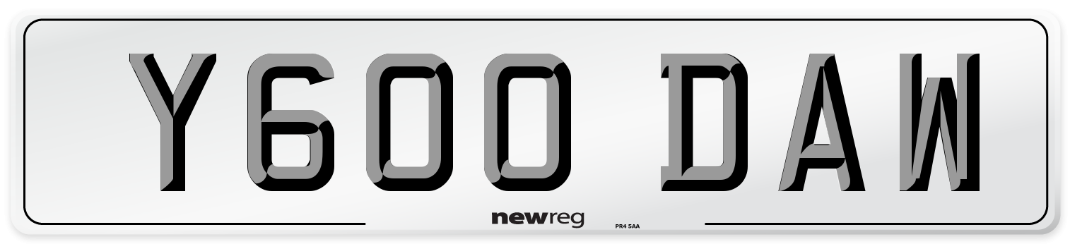 Y600 DAW Front Number Plate