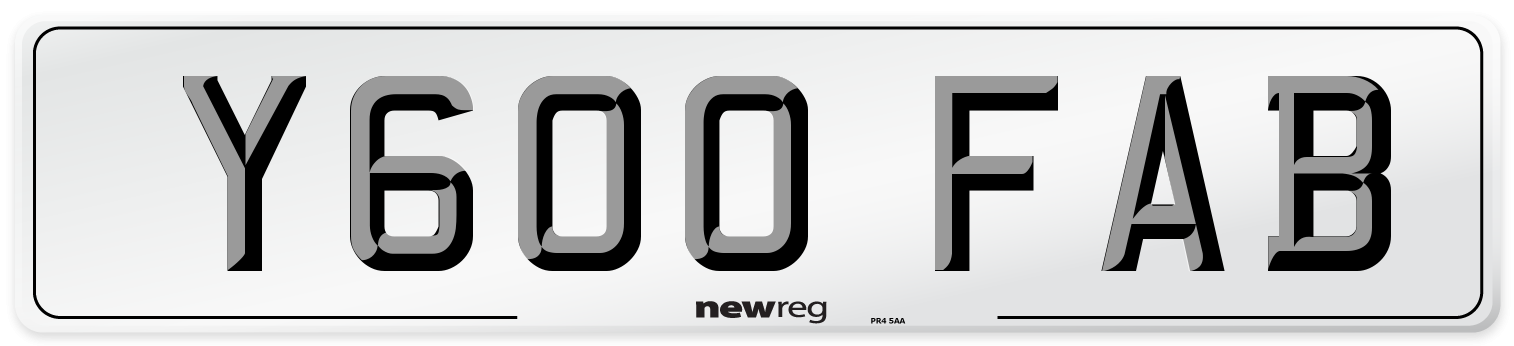 Y600 FAB Front Number Plate