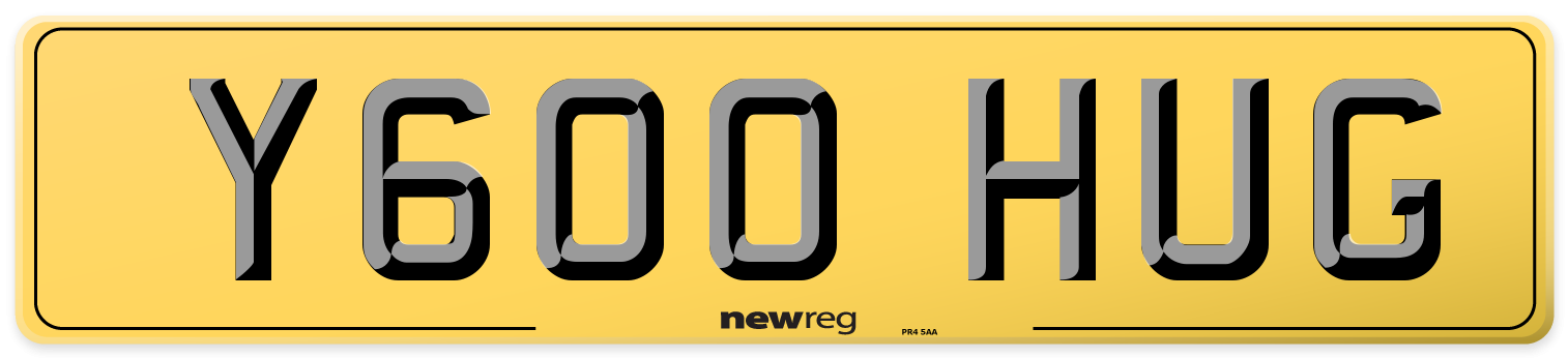 Y600 HUG Rear Number Plate