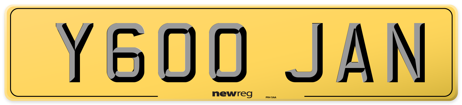 Y600 JAN Rear Number Plate