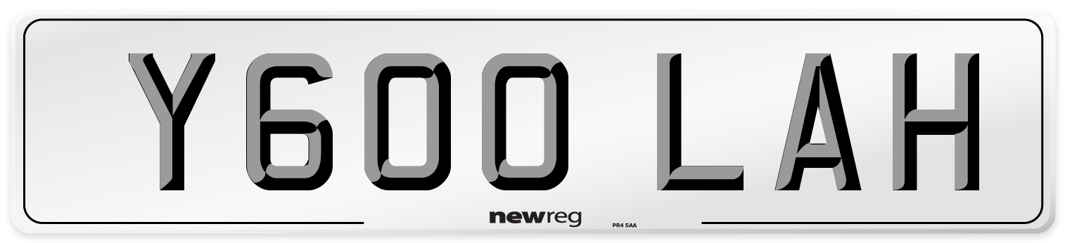 Y600 LAH Front Number Plate