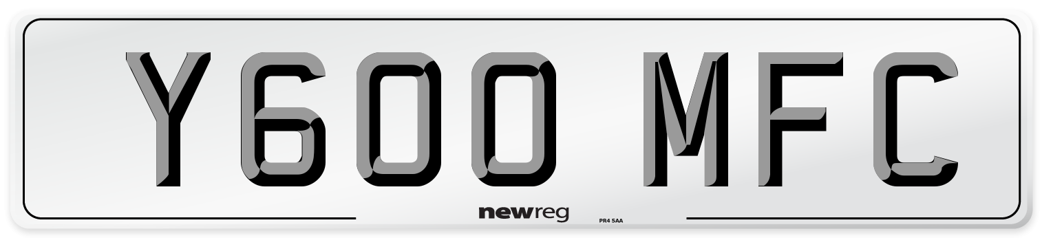 Y600 MFC Front Number Plate