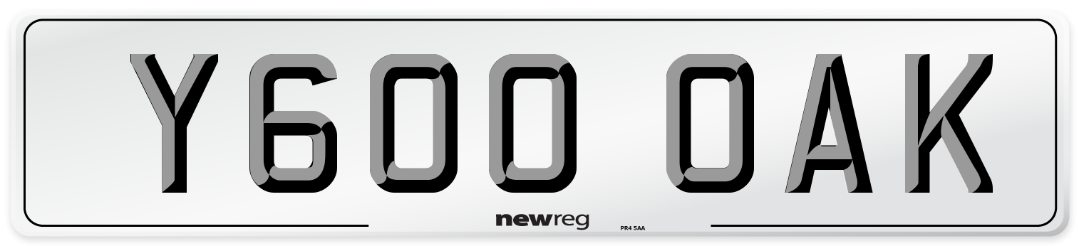 Y600 OAK Front Number Plate