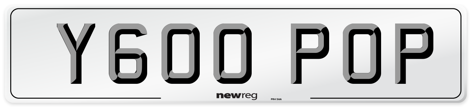 Y600 POP Front Number Plate
