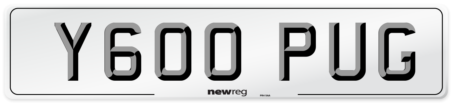 Y600 PUG Front Number Plate