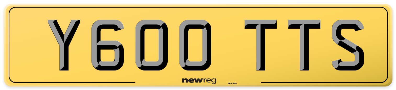 Y600 TTS Rear Number Plate