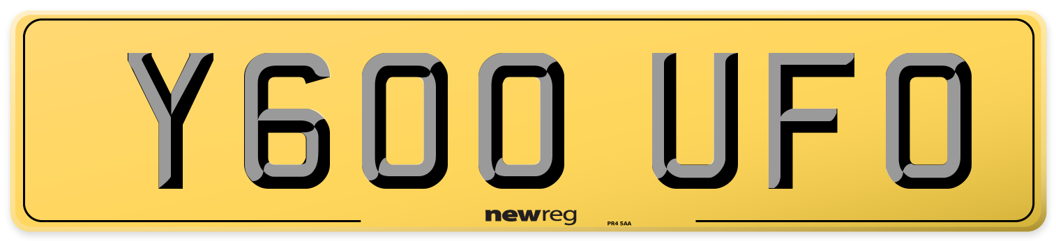 Y600 UFO Rear Number Plate