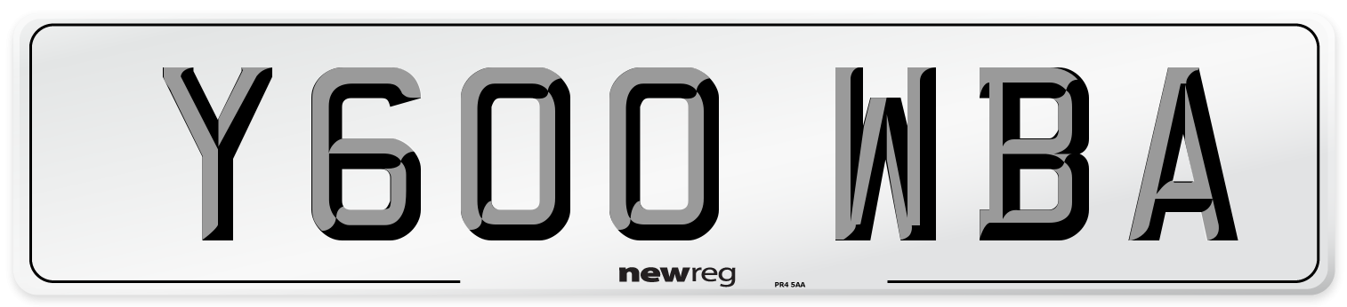 Y600 WBA Front Number Plate