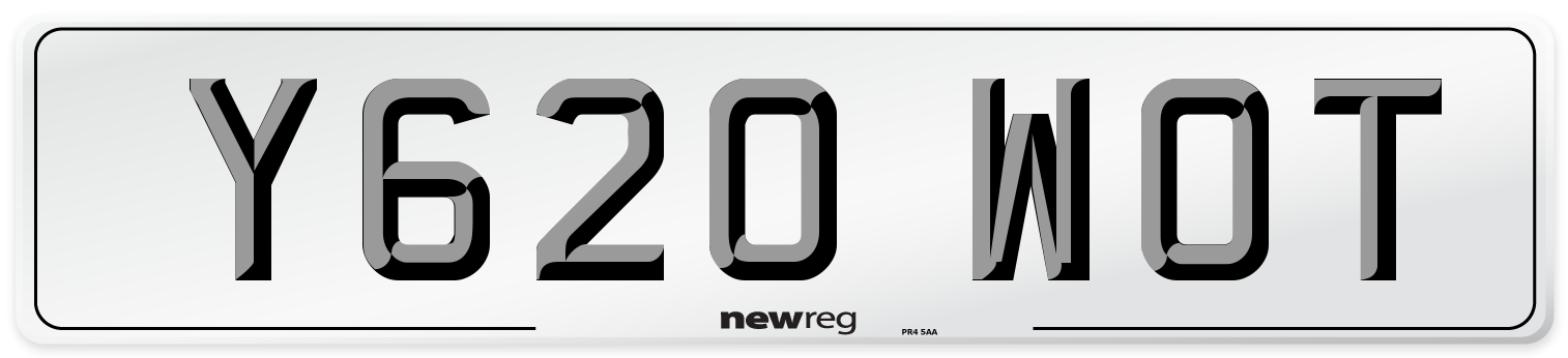 Y620 WOT Front Number Plate