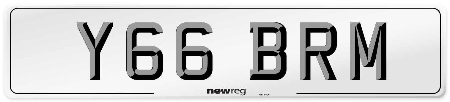 Y66 BRM Front Number Plate