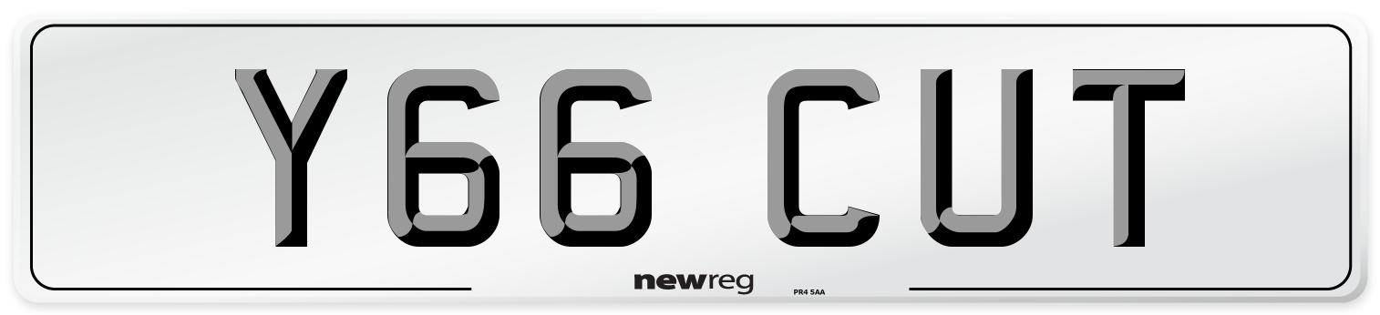 Y66 CUT Front Number Plate