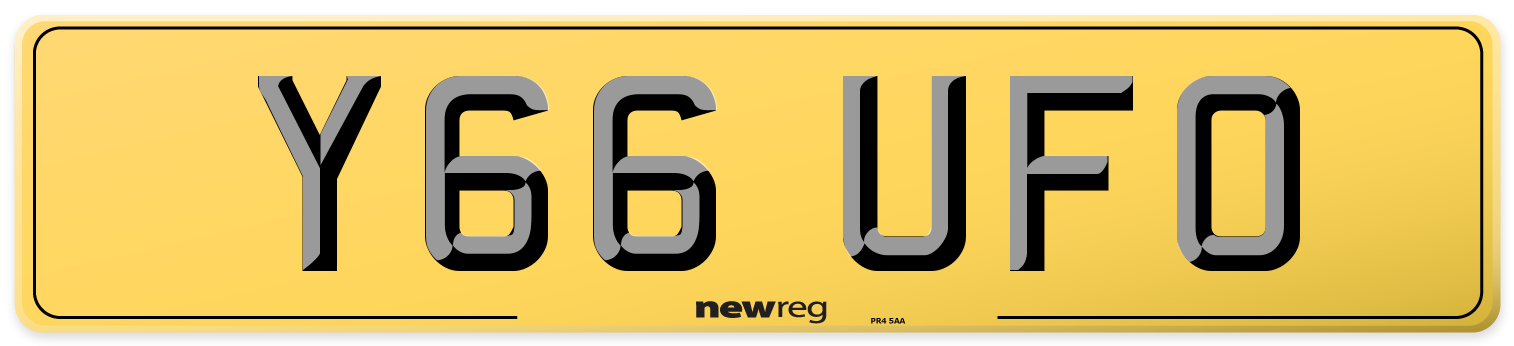 Y66 UFO Rear Number Plate