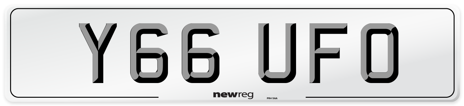 Y66 UFO Front Number Plate