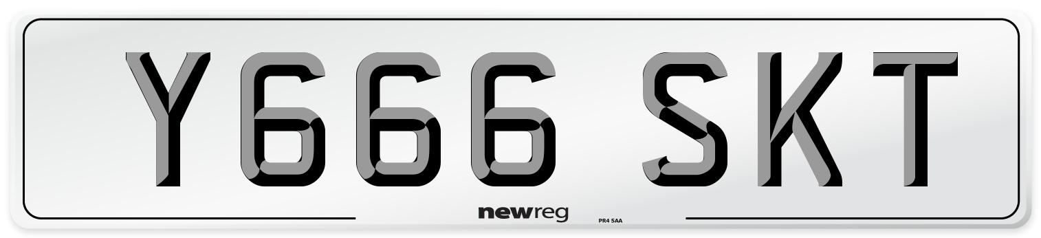 Y666 SKT Front Number Plate