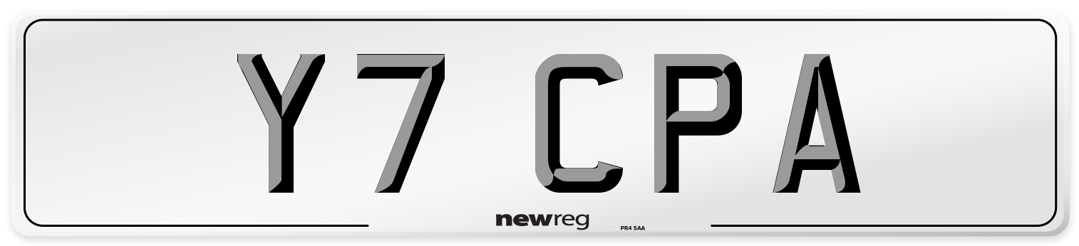 Y7 CPA Front Number Plate