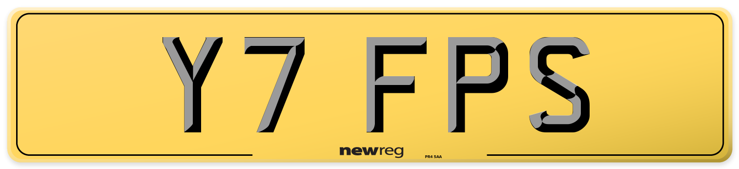 Y7 FPS Rear Number Plate