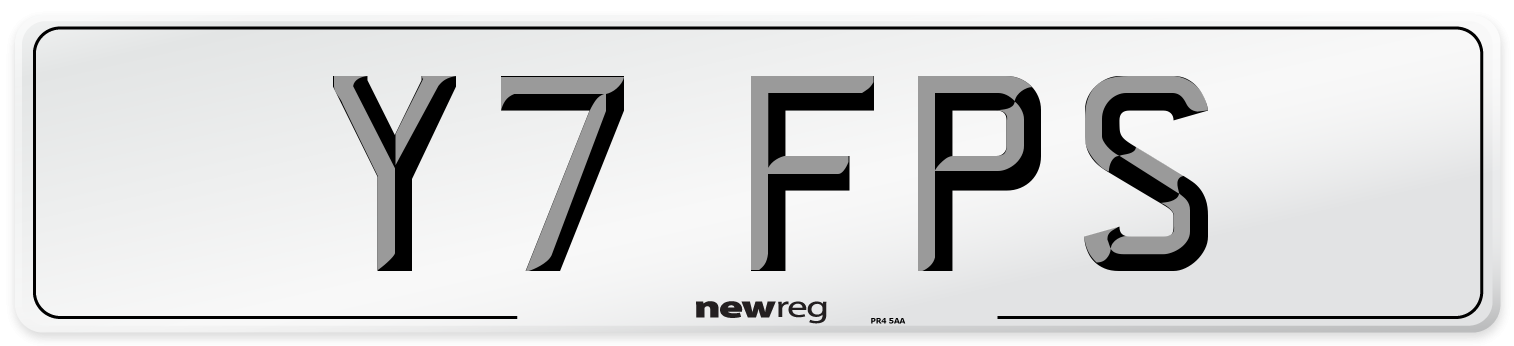 Y7 FPS Front Number Plate