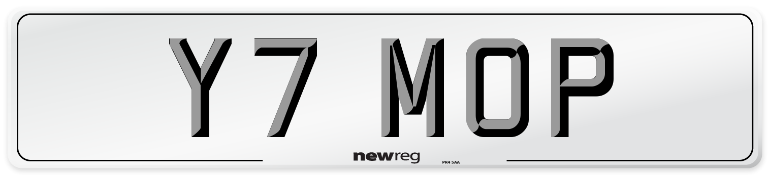 Y7 MOP Front Number Plate