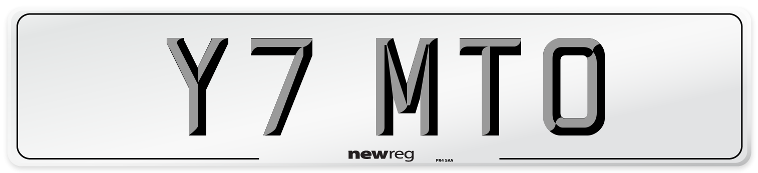 Y7 MTO Front Number Plate