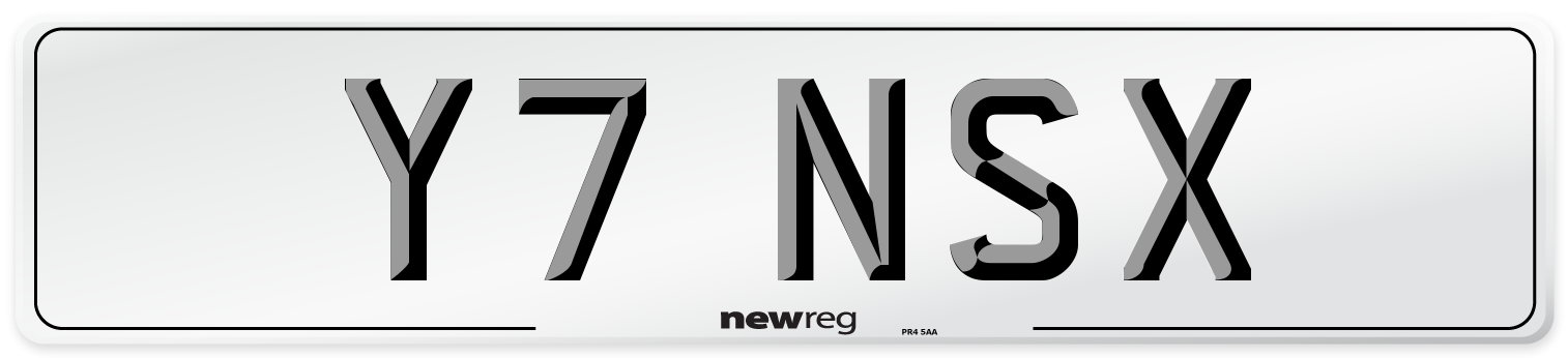 Y7 NSX Front Number Plate