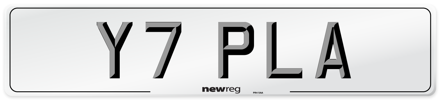 Y7 PLA Front Number Plate