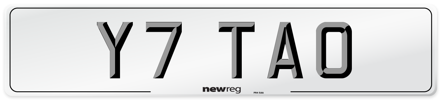 Y7 TAO Front Number Plate