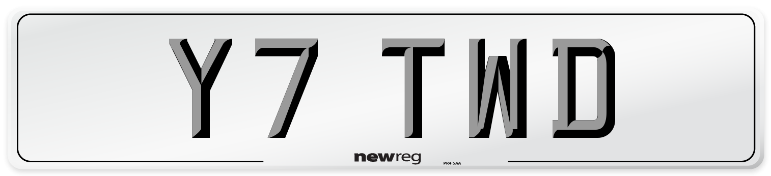 Y7 TWD Front Number Plate