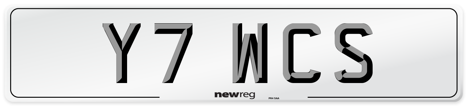 Y7 WCS Front Number Plate