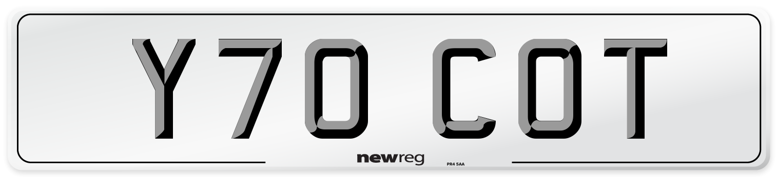 Y70 COT Front Number Plate