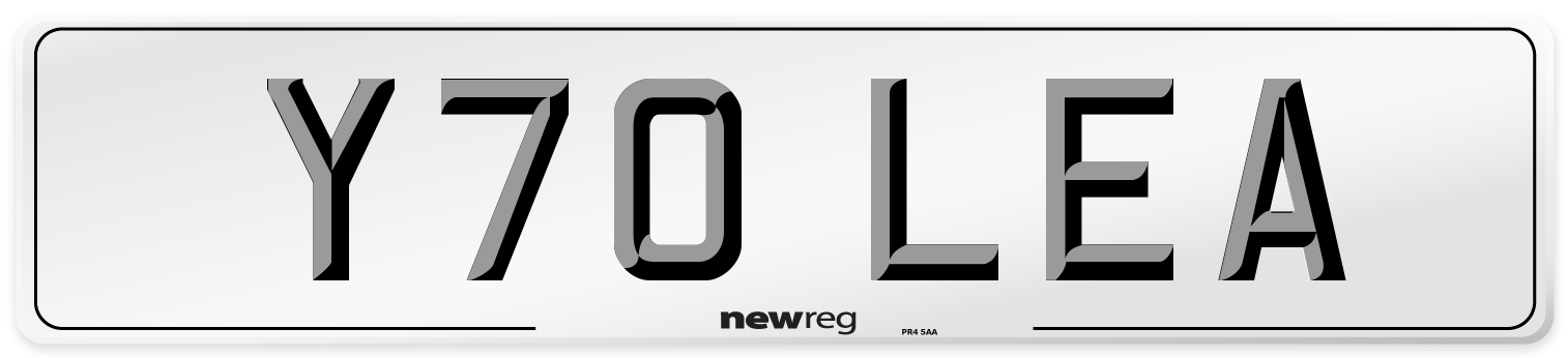 Y70 LEA Front Number Plate