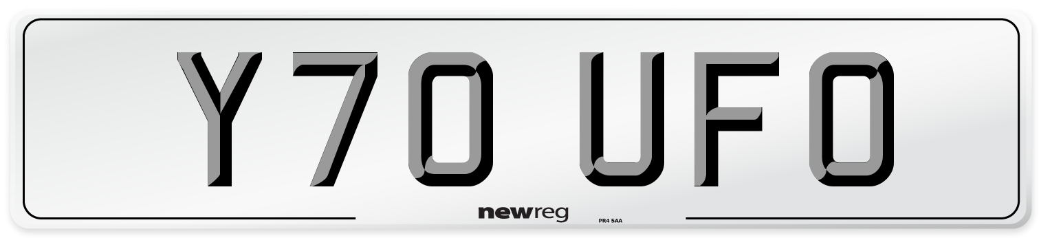 Y70 UFO Front Number Plate