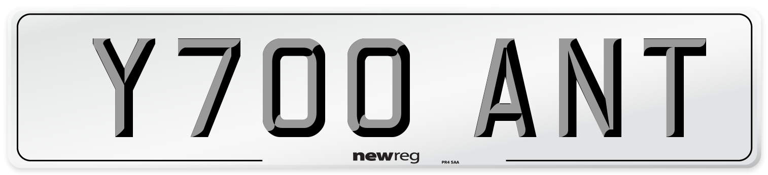 Y700 ANT Front Number Plate