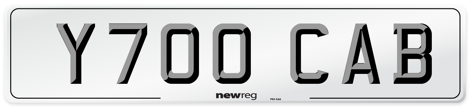 Y700 CAB Front Number Plate