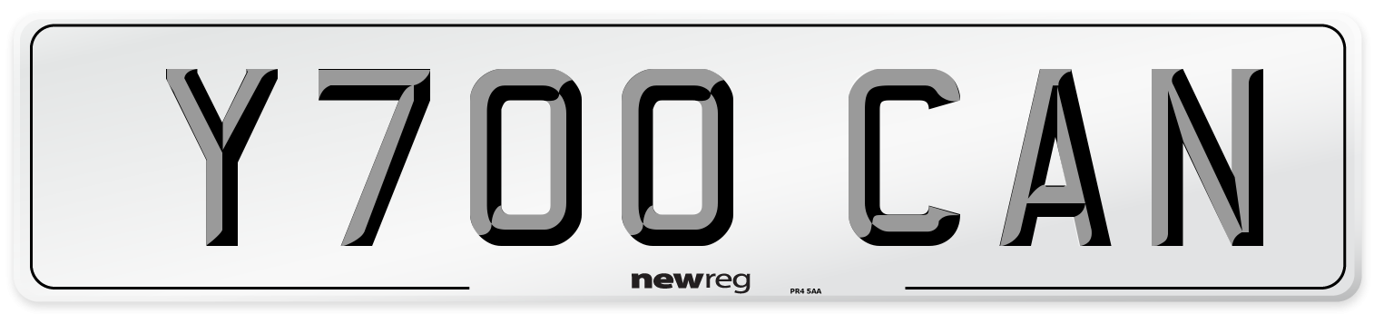 Y700 CAN Front Number Plate